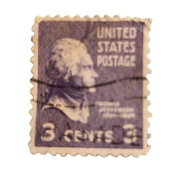 Vintage U.S. Postage Stamps Set 1¢ George Washington 2¢ John Quincy Adams 3¢ Tho - Picture 3 of 9
